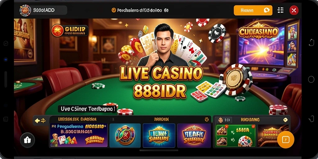 Tampilan gameplay Live Casino yang menarik di 888IDR.
