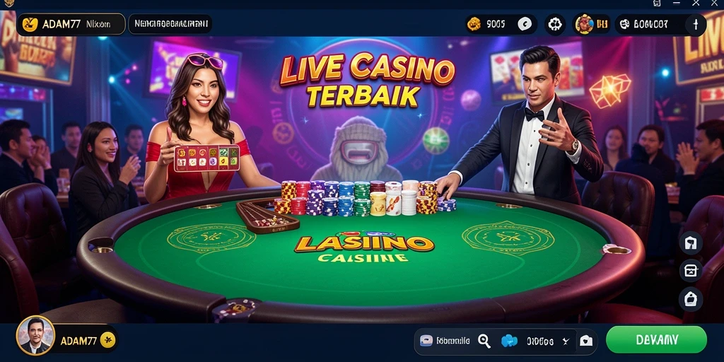 Screenshot gameplay Live Casino yang menarik dan interaktif.
