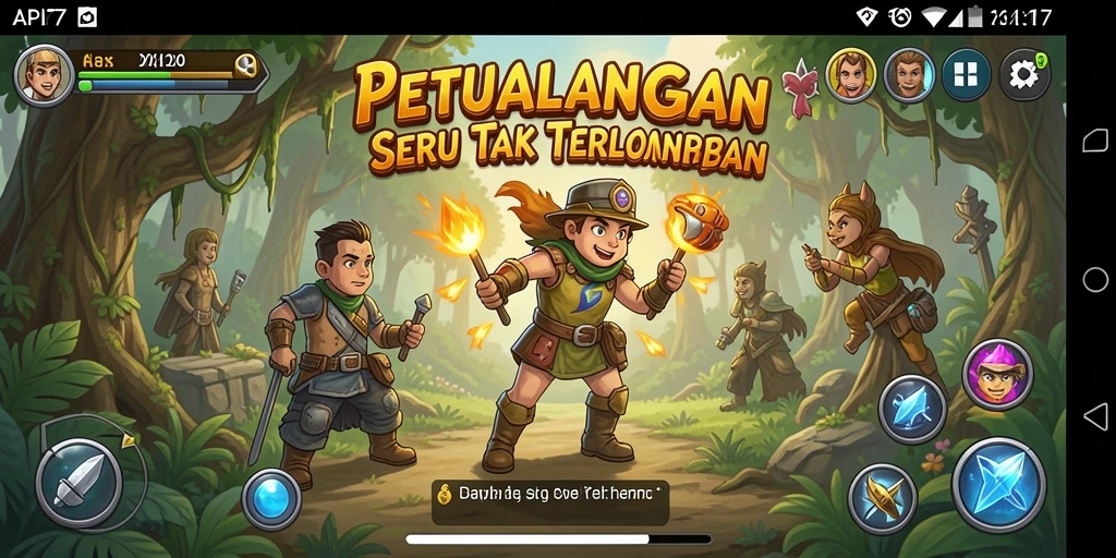 Screenshot API77 menampilkan aksi seru dalam dunia petualangan fantasi.
