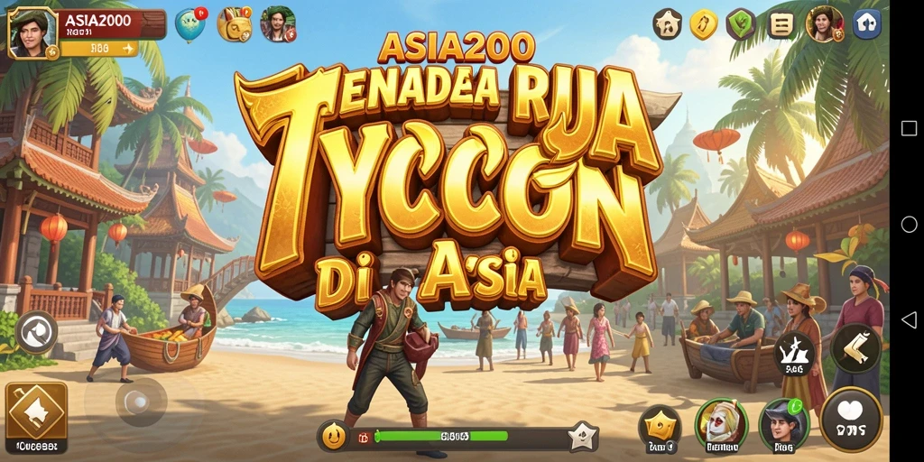 Tangkapan layar utama ASIA200 menunjukkan gameplay Tycoon yang menarik.