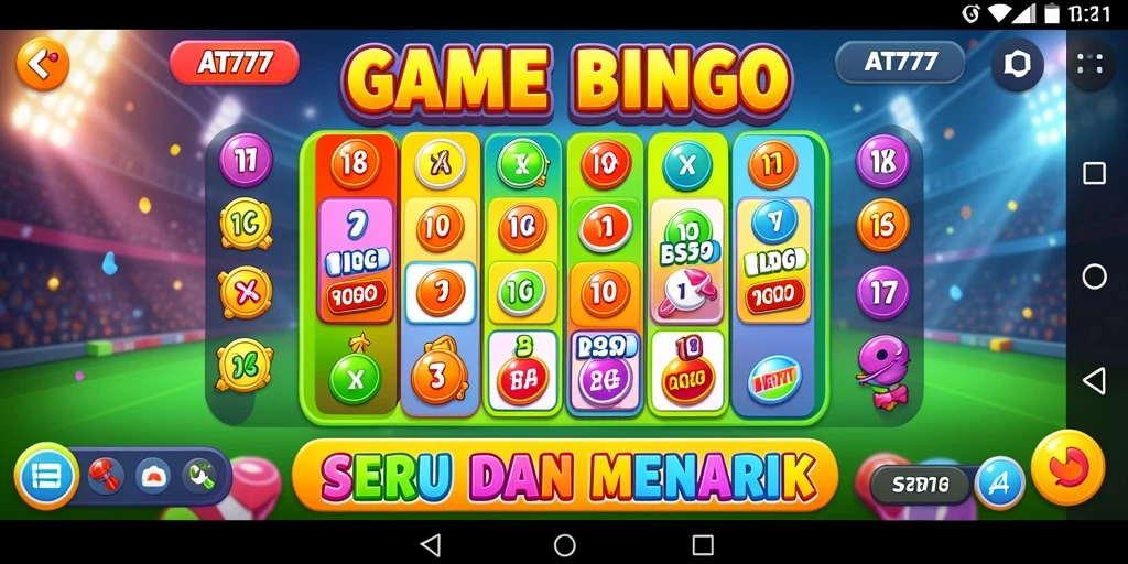 Tampilan seru gameplay Bingo di AT777 dengan efek visual yang menarik.