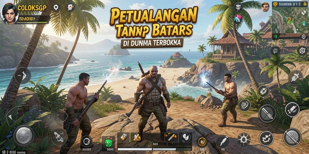 Tampilkan gameplay COLOKSGP di dunia terbuka yang menantang.