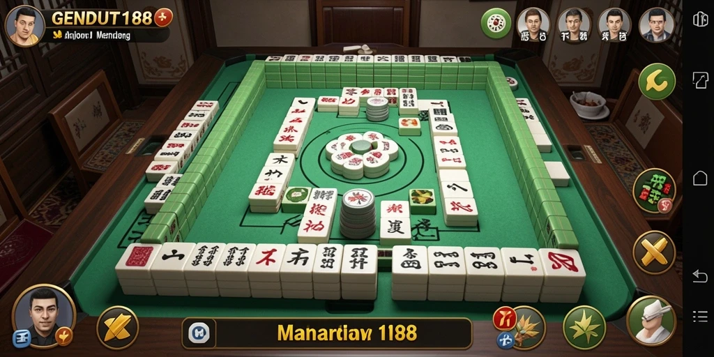 Screenshot utama GENDUT188 menunjukkan pengalaman bermain Mahjong yang seru.
