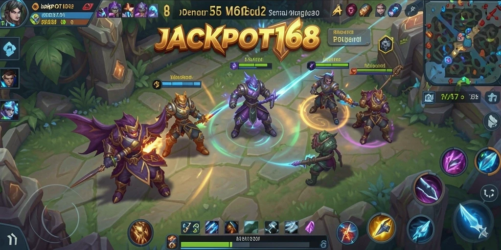 Tampilan gameplay seru dan karakter menarik di JACKPOT168.