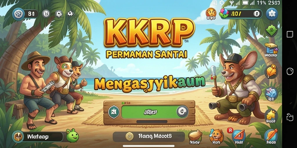 Tampilan gameplay menarik dari KKRP dengan karakter lucu.