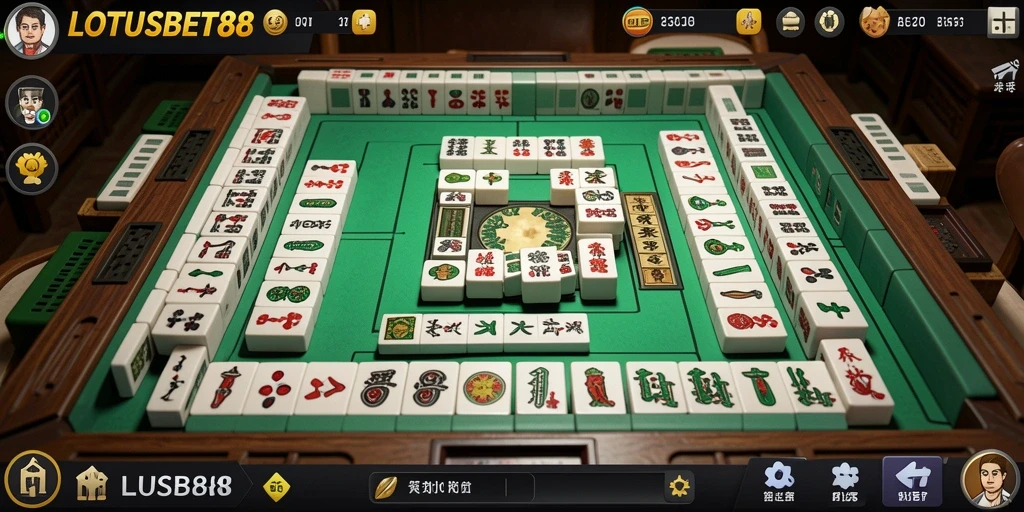 Tampilan screenshot LOTUSBET88 yang menampilkan gameplay Mahjong yang menarik.