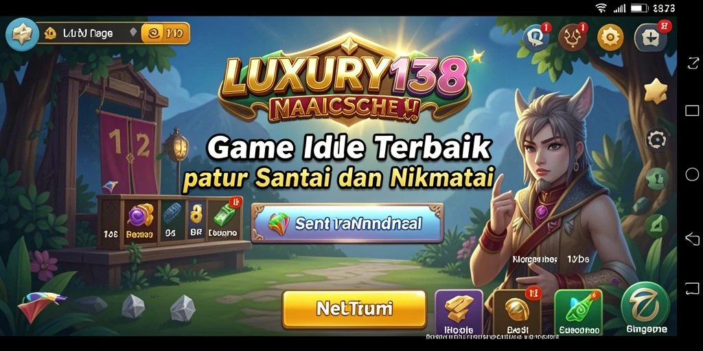 Screenshot LUXURY138 menampilkan gameplay idle yang menarik.