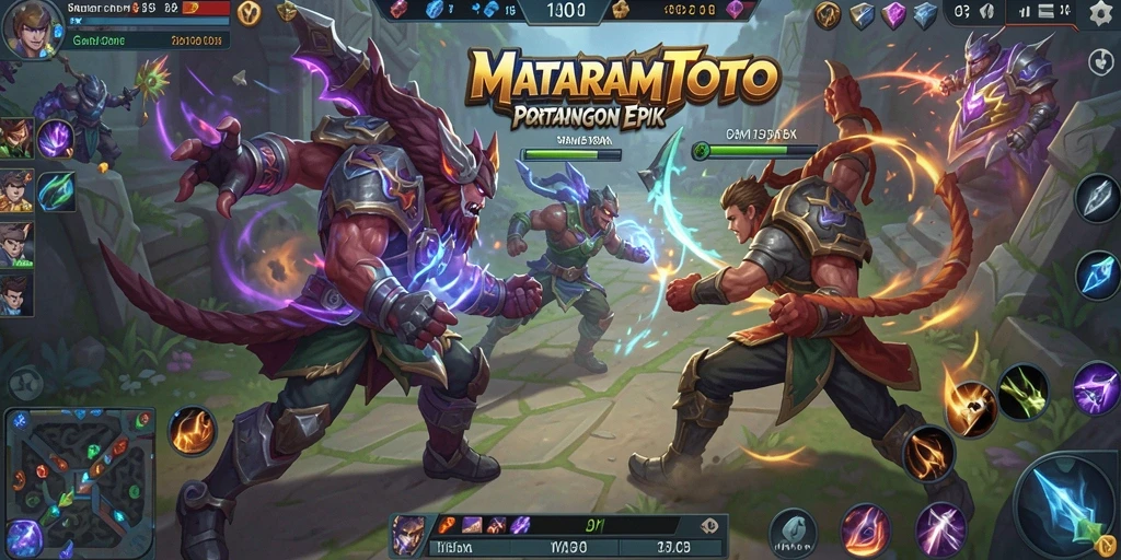 Screenshot gameplay <strong>MATARAMTOTO</strong> menampilkan aksi pertarungan seru.