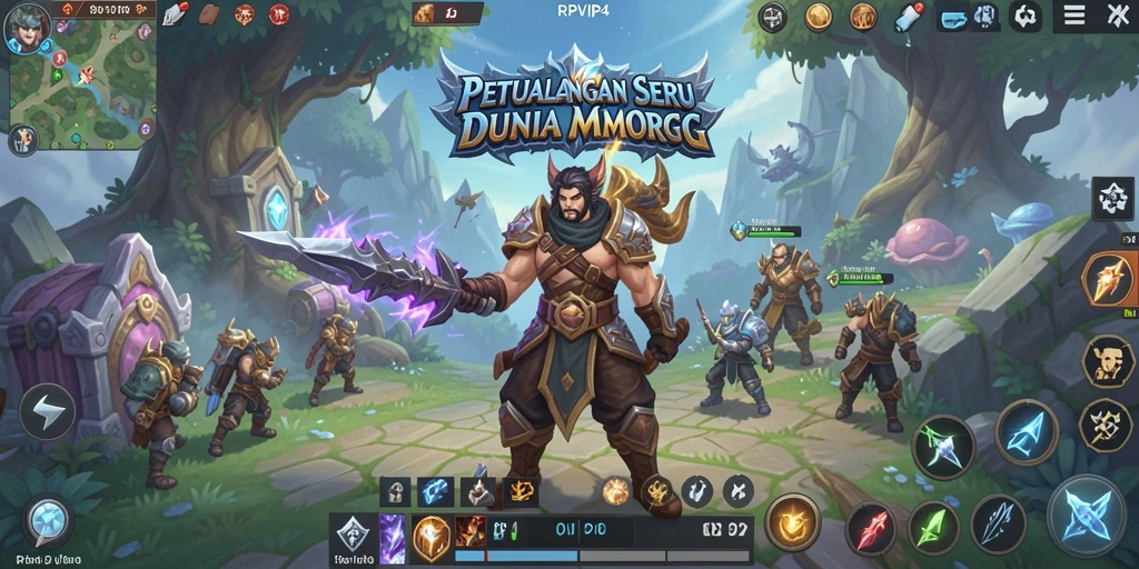 Tampilan gameplay RPVIP4 yang menakjubkan dalam dunia MMORPG.