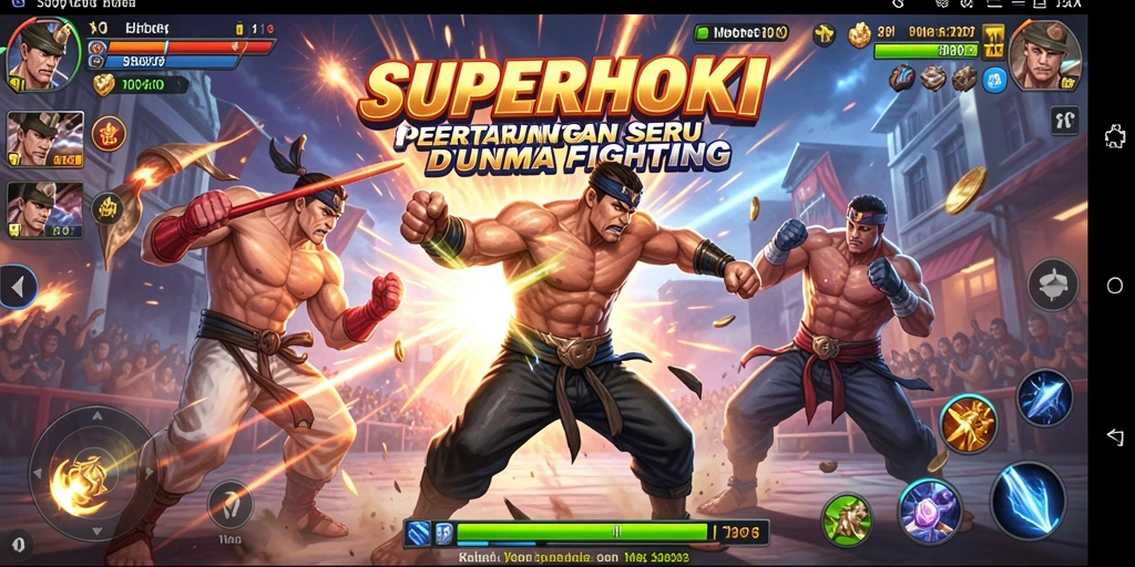 Gameplay intense dari SUPERHOKI dengan karakter yang beragam.