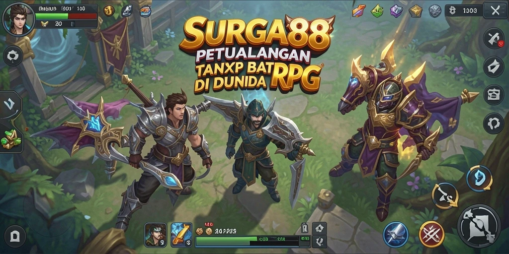 Gameplay SURGA88 menampilkan aksi RPG yang mendebarkan dan interaksi karakter.