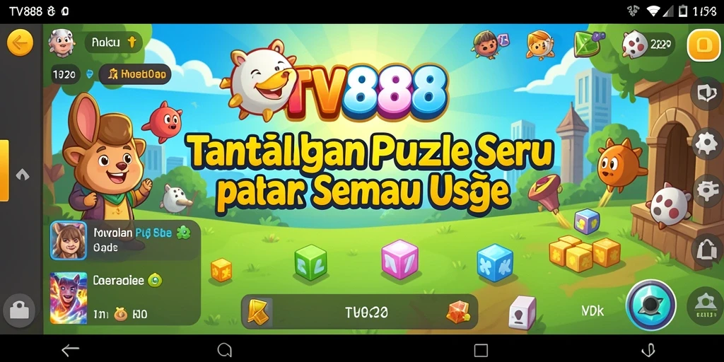 Screenshot TV888 menampilkan gameplay Puzzle yang mendebarkan.
