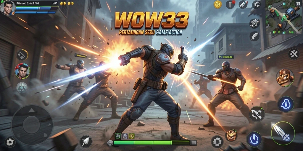 Tampilan gameplay seru dan mendebarkan dari WOW33.